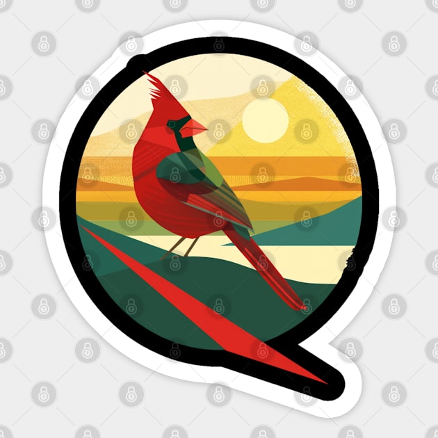 Cardinal Bird Inspired Wardrobe Sticker by Camping Addict